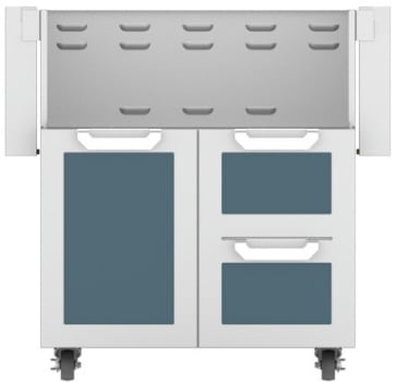 Hestan GCR30GG 30 Inch Double Drawer and Door Grill Cart - Dark Gray
