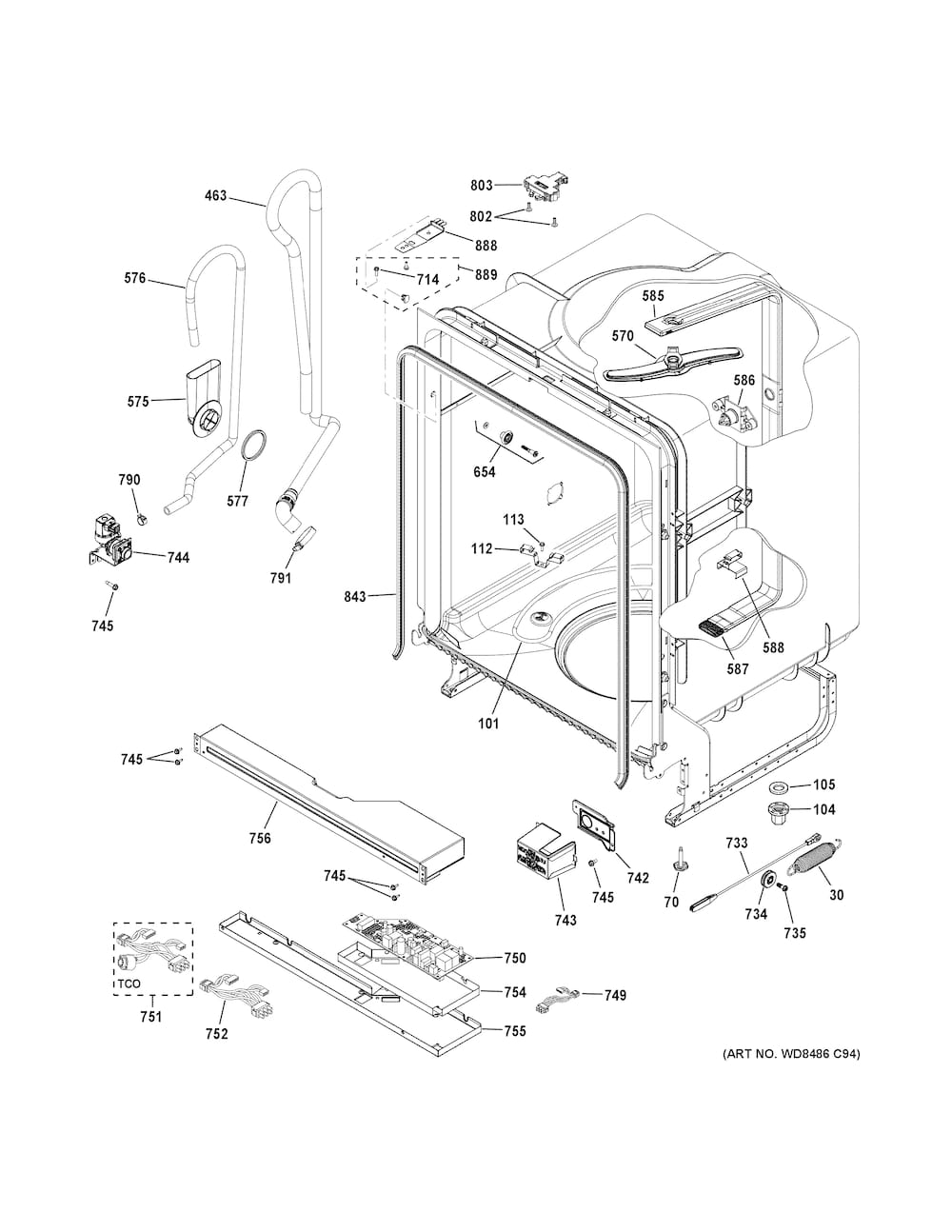 GE Dishwasher Junction Box Cover WD12X10412