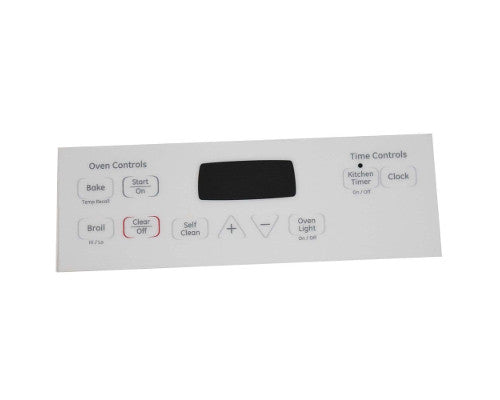 GE JGBP25DEM6WW Touchpad Control Overlay (White) Genuine OEM