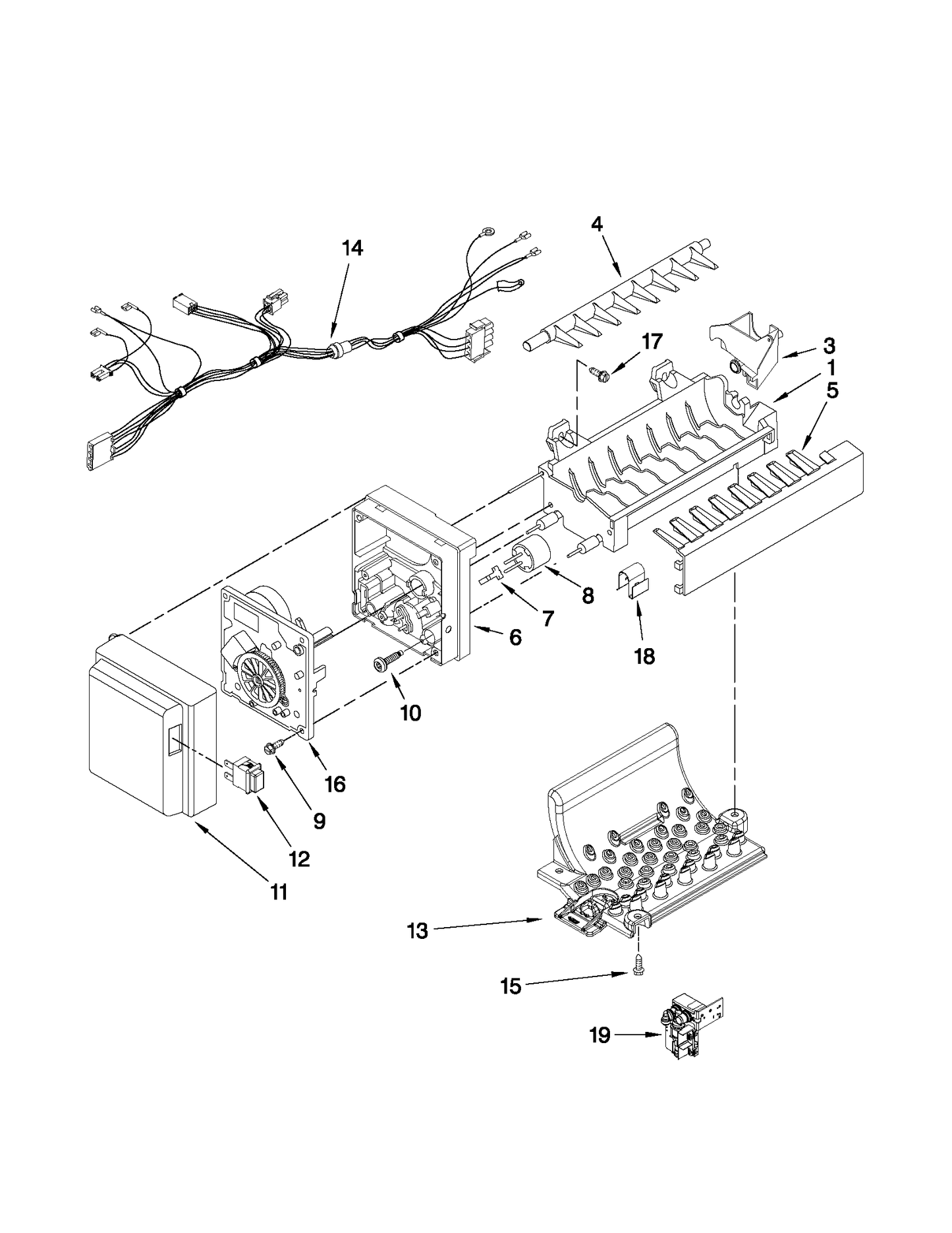 Whirlpool Ice Maker Assembly WPW10122559