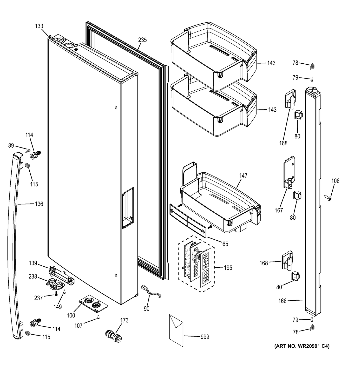 GE Refrigerator and Freezer Door Bin (Gallon) WR71X11055