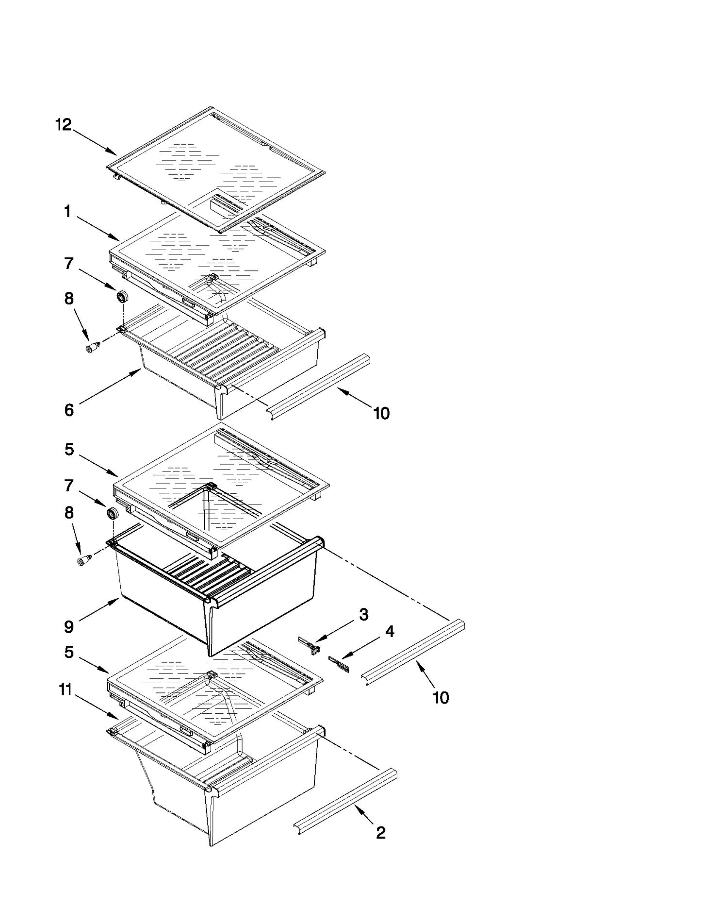 Whirlpool Snack Drawer WPW10256770