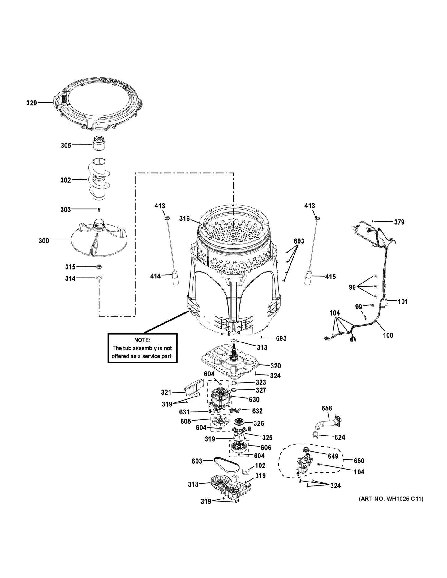 GE Basket Assembly WH45X26175