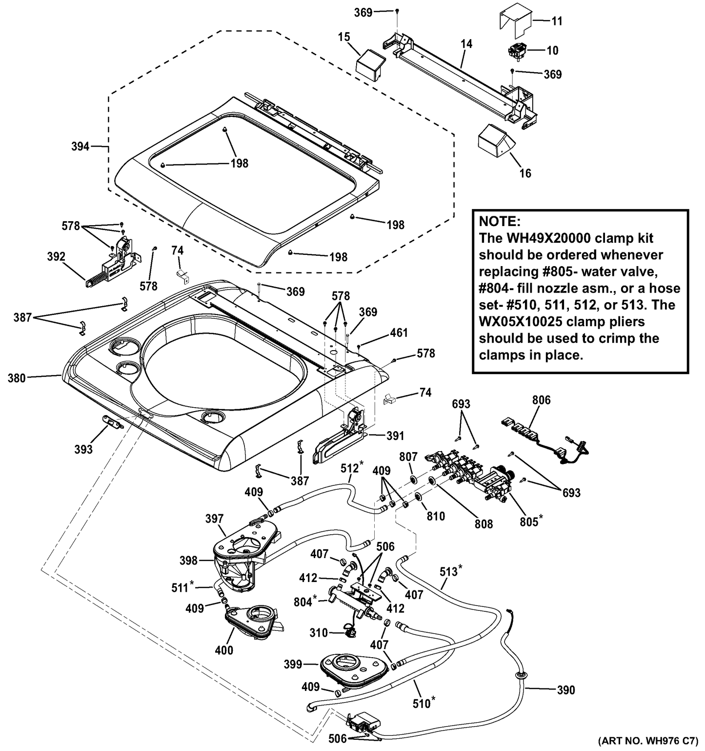 GE Lid Lock Assembly WH12X20357