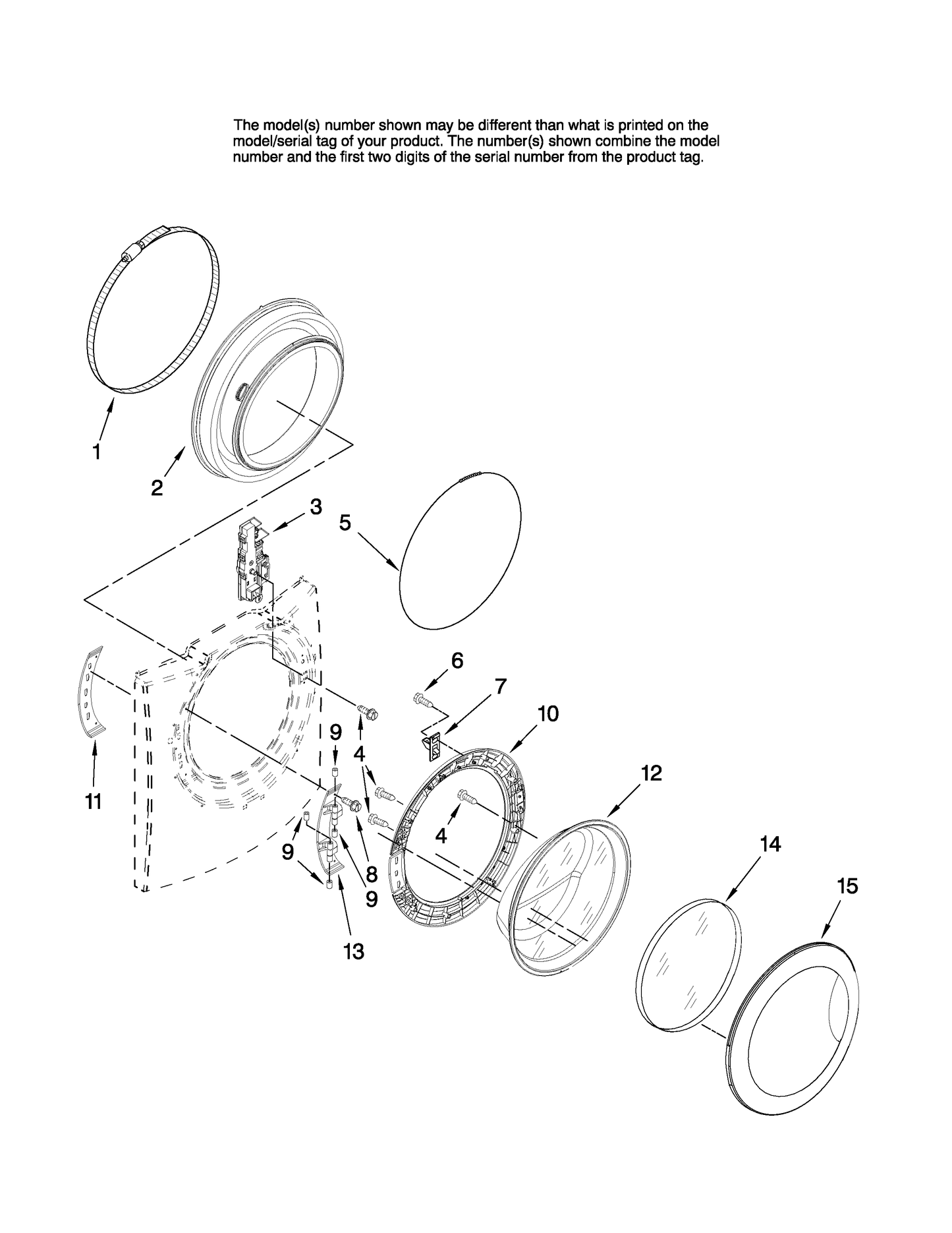 Whirlpool Door Bushing, Hinge Guide WP34001192