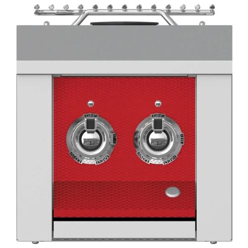 Hestan AEB122LPRD Double Aspire Side Burner, Built-In, 12-Inch - Lp - Red