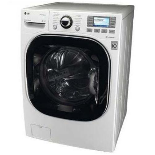 LG WM3885HWCA 27 Inch Front-Load Steam Washer with 4.2 cu. ft. Capacity, 14 Wash Cycles, 1400 RPM Spin Speed, 6Motion Technology and Color LCD Touch Controls: White