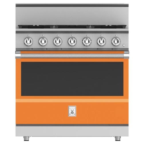 Hestan KRG365NGOR Range, 5 Burner, All Gas, 36-Inch - Ng - Orange