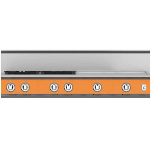Hestan KRT484GDLPOR Rangetop, 4 Burner With Griddle, 48-Inch - Lp - Orange