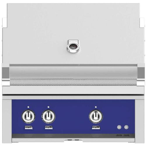 Hestan GSBR30LPBU Grill, Built-In, (2) Sear, Rotisserie, 30-Inch - Lp - Blue