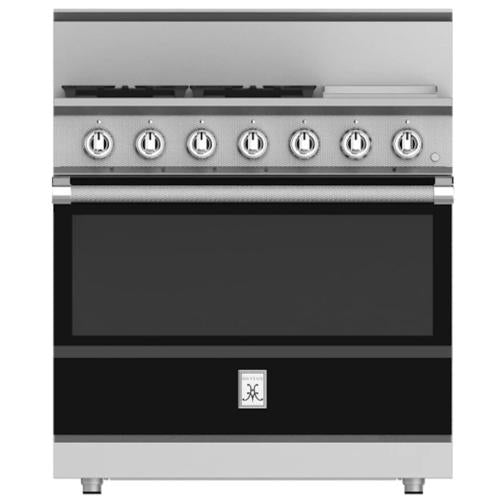Hestan KRG364GDNGBK Range, 4 Burner With Griddle, All Gas, 36-Inch - Ng - Black