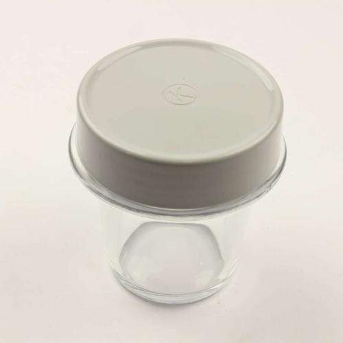 Delonghi Part# KW714808 Mill Jar Lid Glass (Grey) - Genuine OEM
