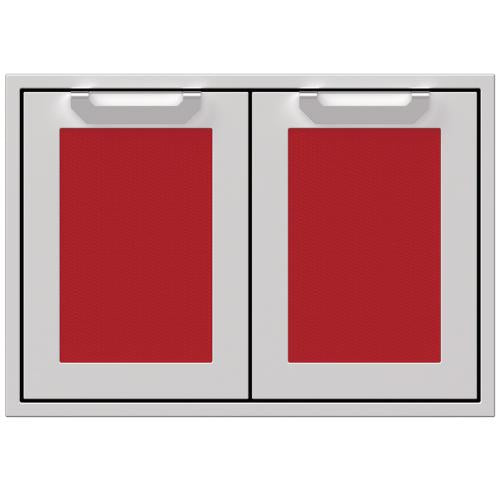 Hestan AGSD30RD Double Storage Doors, Marquise, 30-Inch , Red