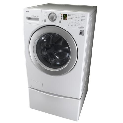 LG WM2240CW 27 Inch Front-Load Washer with 3.7 cu. ft. Capacity, 7 Wash Programs, 9 Options, 6Motion Technology, Direct Drive Motor, 1,200 RPM, SmartDiagnosis, Energy Star Qualified and LED Display