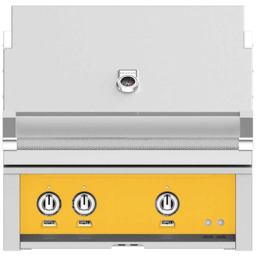 Hestan GMBR30NGYW Grill, Built-In, (1) Trellis, (1) Sear, Rotisserie, 30-Inch