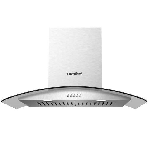 Midea CVG30W8AST Comfee 30-Inch Wall Mount Glass Range Hood - Stainless Steel