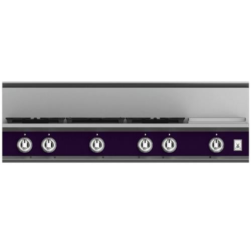 Hestan KRT485GDNGPP Rangetop, 5 Burner With Griddle, 48-Inch - Ng - Purple