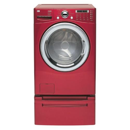LG WM2487HRM 27 Inch TROMM Front-Load Washer with 4.0 cu. ft. Capacity, 9 Wash Cycles and SteamFresh Technology: Wild Cherry Red