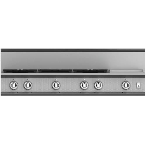 Hestan KRT485GDNG Rangetop, 5 Burner With Griddle, 48-Inch - Ng - Stainless