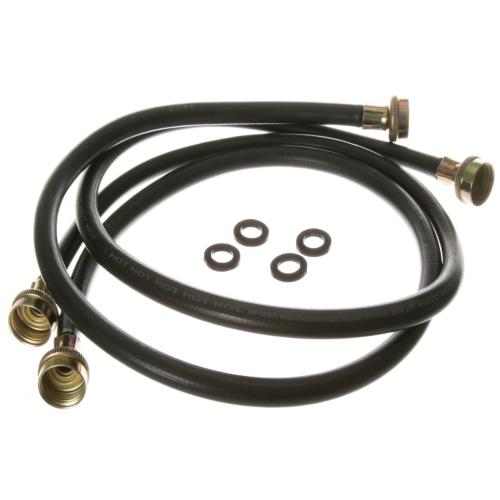 GE Washing Machine Rubber Inlet Hose (4FT, 2 Pack) GFWR4805F1RR