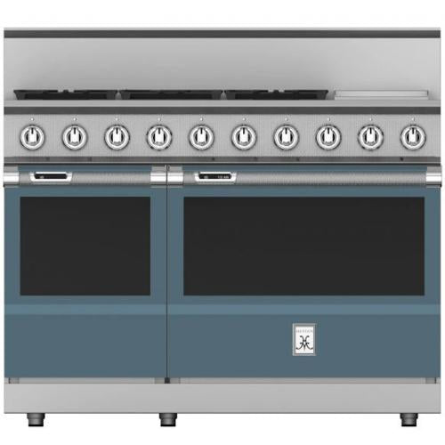 Hestan KRD485GDLPGG Range, 5 Burner With 12-Inch Griddle, Dual Fuel, 48-Inch -Lp