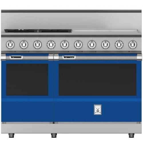 Hestan KRD484GDNGBU Range, 4 Burner With 24-Inch Griddle, Dual Fuel, 48-Inch -Ng
