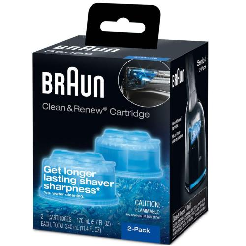 Braun Part# 81418636 CCR2 Refill 2 Pack of Cleaning Fluid Cartridges (OEM)