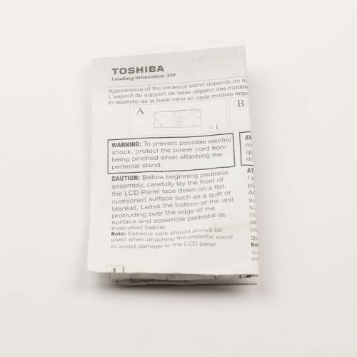 Toshiba Part# 75022767 Manual, Pedestal Assembly (OEM)
