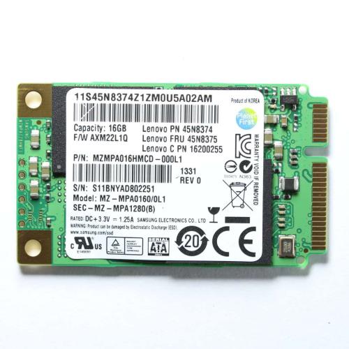 Lenovo Part# 45N8375 Lenovo Ssd Mouseata Cache Use Only Fru Ssd 16Gb Samouseung Mouseata Pm810-16 (OEM)
