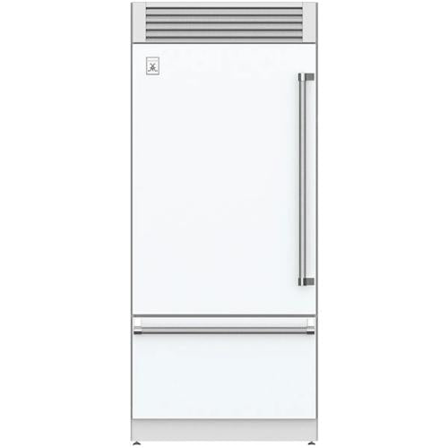Hestan KRPL36WH Refrigerator, Bottom Mount, Top Compressor, Pro, Left Hinged