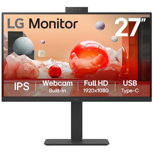 LG 27BA850B 27-Inch Ips Fhd Monitor With Webcam/Mic, & Ubc Type-C