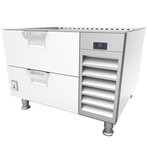 Hestan HRBSC60WH Refrigerated Base, Cold Rail, 60-Inch , Self-Contained, Asse