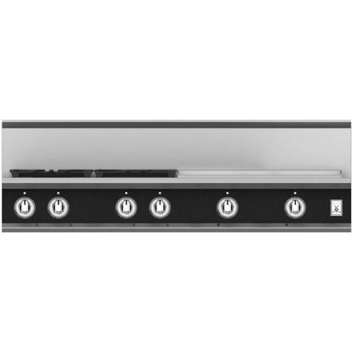 Hestan KRT484GDNGBK Rangetop, 4 Burner With Griddle, 48-Inch - Ng - Black