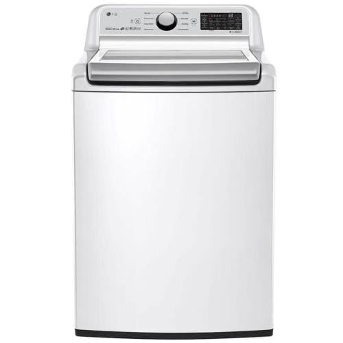 LG WT7300CW 27 Inch Top Load Smart Washer with 5.0 Cu. Ft. Capacity, SenseClean™ System, 6Motion™ Technology, TurboWash3D™, LoDecibel™ Operation, SmartThinQ® Technology, 8 Wash Cycles, ColdWash™, StainCare, and ENERGY STAR®: White