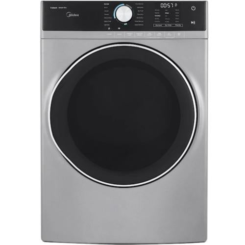 Midea MLG52S7AGS 8.0 Cu. Ft. Stackable Front Load Gas Dryer, Metallic Grey