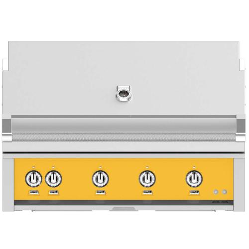 Hestan GMBR42NGYW Grill, Built-In, (3) Trellis, (1) Sear, Rotisserie, 42-Inch