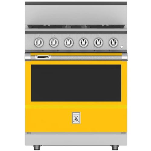 Hestan KRD304NGYW Range, 4 Burner, Dual Fuel, 30-Inch -Ng-Yellow