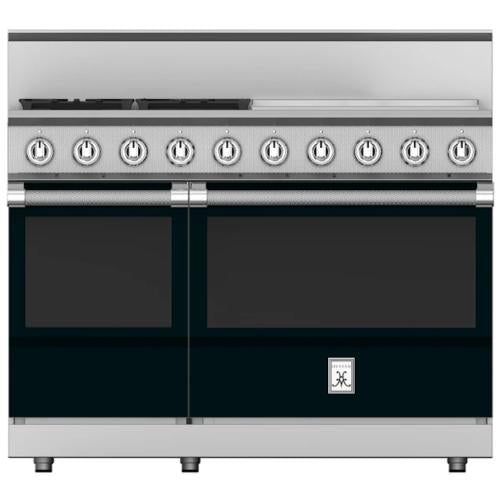 Hestan KRG484GDNGBK Range, 4 Burner With Griddle, All Gas, 48-Inch - Ng - Black