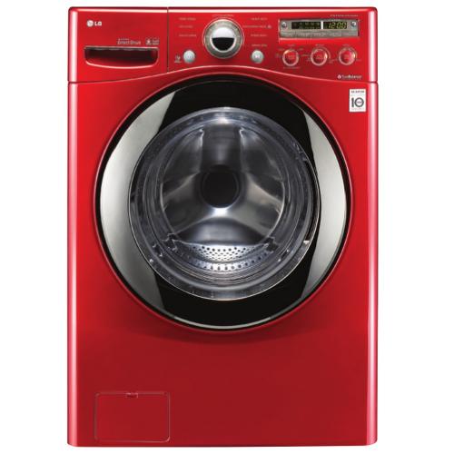 LG WM2350HRC 27 Inch Front-Load Washer with 3.7 cu. ft. Capacity, 9 Wash Programs, Sanitary Cycle, ColdWash Option, 6Motion Technology, Direct Drive Motor, Energy Star Qualified and Dual LED Display: Wild Cherry Red