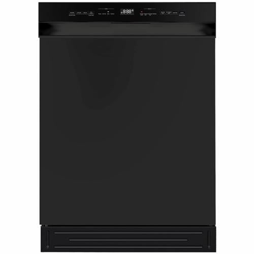 Midea MDF24P2BBB 24-Inch Front Control Hybrid Tub Dishwasher, Black