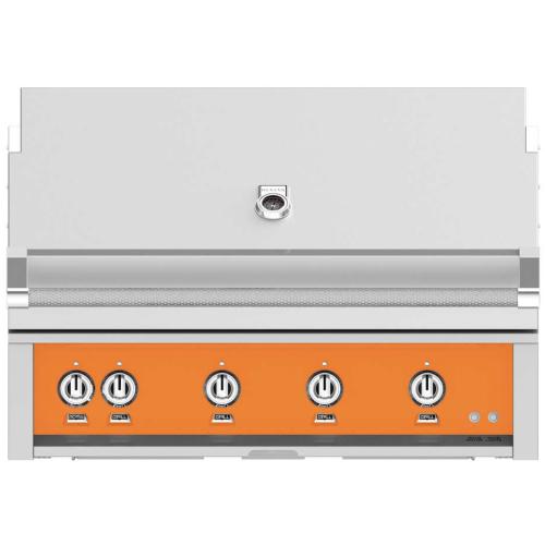 Hestan GSBR42LPOR Grill, Built-In, (4) Sear, Rotisserie, 42-Inch - Lp - Orange