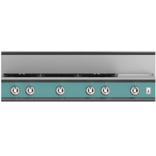 Hestan KRT485GDLPTQ Rangetop, 5 Burner With Griddle, 48-Inch - Lp - Turquoise