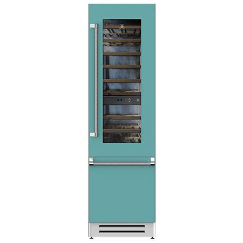 Hestan KRWL24TQ Refrigerator With Wine, Left Hinged, 24-Inch - Turquoise