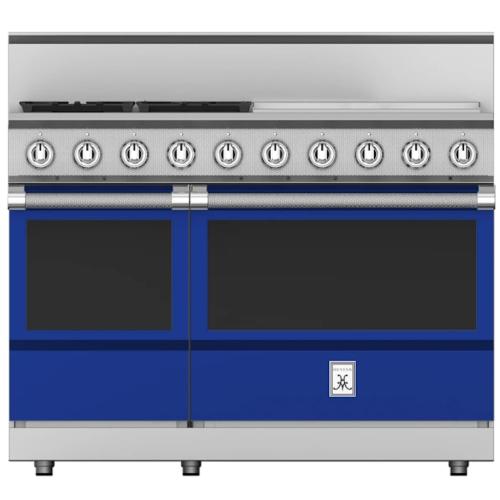 Hestan KRG484GDLPBU Range, 4 Burner With Griddle, All Gas, 48-Inch - Lp - Blue