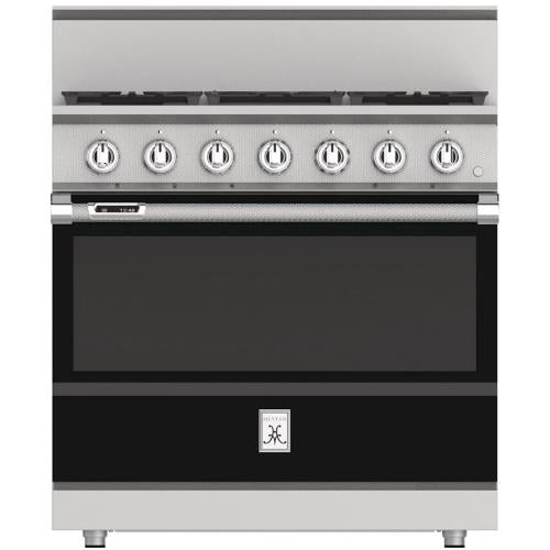 Hestan KRDS365NGBK Range, Smart, 5 Burner, Dual Fuel, 36-Inch - Ng - Black