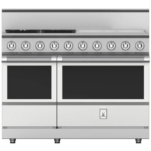Hestan KRG484GDNGWH Range, 4 Burner With Griddle, All Gas, 48-Inch - Ng - White