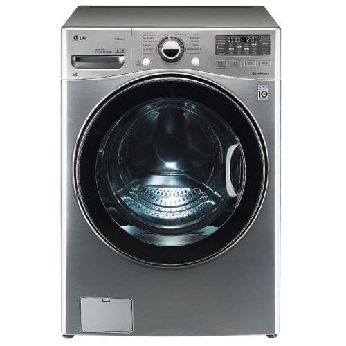 LG WM3470HVA 27 Inch 4.0 cu. ft. Front Load Washer with 12 Wash Cycles, 1,200 RPM, Steam, SenseClean, TurboWash and ENERGY STAR Certification: Graphite Steel