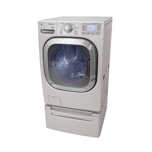 LG WM3001HPA 27 Inch Front-Load Steam Washer with 4.5 cu. ft. Capacity, 9 Wash Cycles, 1300 RPM Spin Speed and Menu Driven LCD Controls: Pure Silver