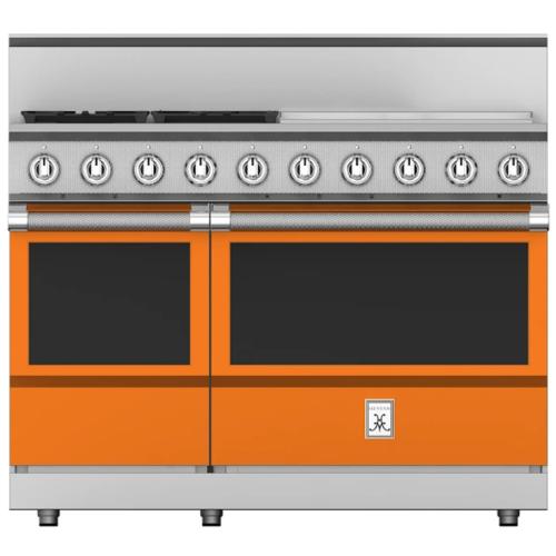 Hestan KRG484GDLPOR Range, 4 Burner With Griddle, All Gas, 48-Inch - Lp - Orange