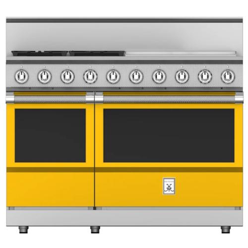 Hestan KRG484GDNGYW Range, 4 Burner With Griddle, All Gas, 48-Inch - Ng - Yellow